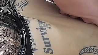 Hot Tattooed Slut and a Busty MILF Licking Their Belly Buttons
