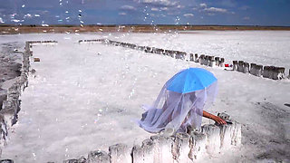 White Silence on Salt Lake Elton