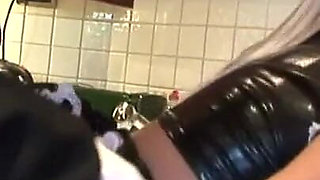 Latex maid babe fucked hard in her pussy and milked