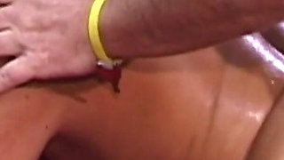 Cum & Piss Amateur Gangbang Party with Blindfolded Blonde MILF Mandy