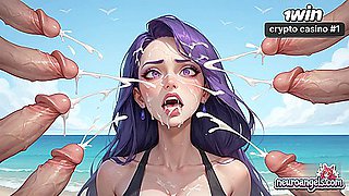 Red-hot ocean wave romp on the beach with purple haired passion! Amazing xxx, muddy hardcore, and naked