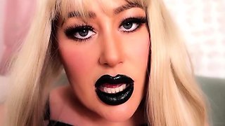 lulublue Black Lipstick Kisses Femdom Fetish