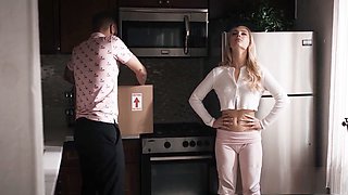 Rough-fingering, petite-blonde, cum-on-pussy