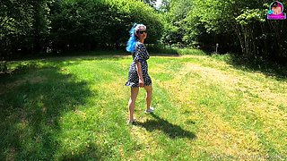 Big boobs amateur hottie sex outdoor in public