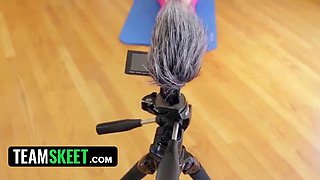 Petite Teen Joseline Kelly Does Yoga and Takes a Huge Cock in Her Little Pussy - Full HD Movie