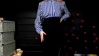 Striptease with Masturbation and Spanking. Doctor Fuck Me