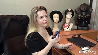 OldNanny Granny Seduced And Pounded By Young Stud In Office: Hardcore, Anal  Blonde Porn