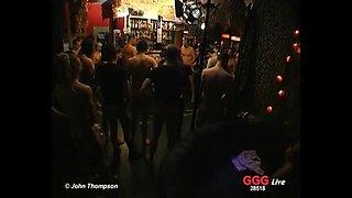 Blonde Babe Sandra Star Gangbanged Live on Stage - Hardcore Group Sex & Bukkake