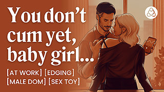 ASMR Audio Porn: Daddy Dom Edges His Coworker in the Office - Orgasm Control & Secret Public Sex - Erotic Audio Roleplay for Wo