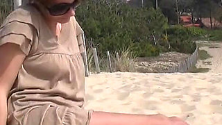 18 Year Sandy Nude Under Her Dress Around the Beach