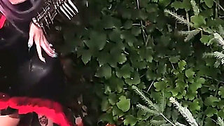 A Black Magic Satanic Ritual in the Forest at Night: a Witch Summons Satan to Fuck Her in the Ass.