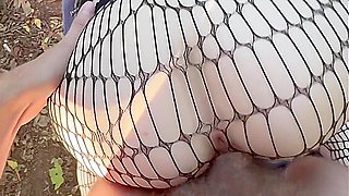 Forest Fucking My Female Best Friend In Fish Nets - She Lost Her Panties So I Gave Her My Cock