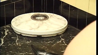 Lusty slut with great tits gives sloppy wet head in kitchen to Rodney Moore