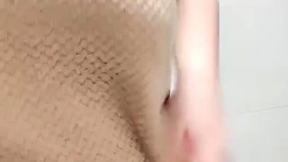 Ebony girl showers her big ass amp masturbating