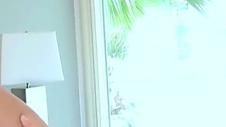 Tattooed Brunette Takes the Blonde - Tits, Tongue and Fingers in the Bright Bedroom