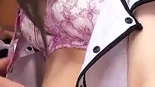 College Asian teen filmed in threesome with stepbrother