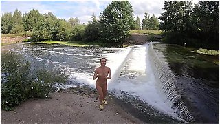 Nudism At The Waterfall