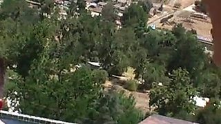 Big ass brunette teen gets fucked outdoors