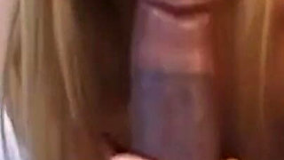 Mature Blonde Gags on Throbbing BBC Dripping Sloppy