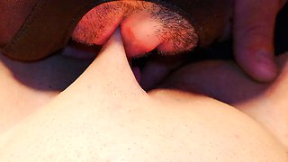 Dimon33341 Licks Her Massive Shaved Pussy