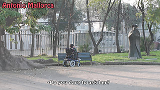 Exotic Wheelchair Cripple Slut Gets Pick up in Public!