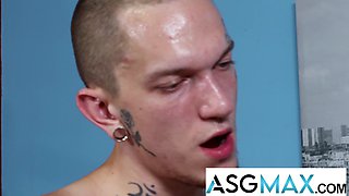 Inked Jock Shoves His Big Chopper In Latino's Hairy Butt