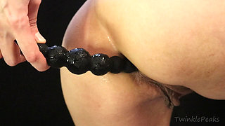 Fucking Both Holes - Anal Beads & Vibrator