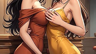 AI Generated Cartoon content, Uncensored video of 18 Year old Anime Girl, Kissing Orgasm of Mature Women