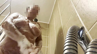 BBW Nude Shower. Soapy Tits & Cunt