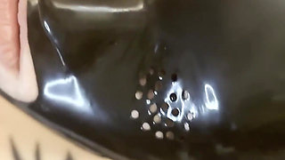 Fed cum from her creampied ass