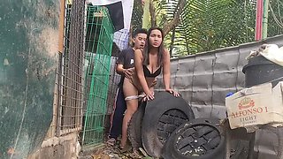 Pinay MILF Cheats on Husband with His Friend - Public Farm Fuck & Restroom Sex