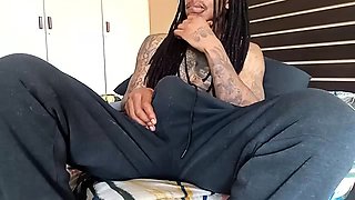 Shemale tranny amateur masturbates during rimming