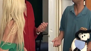 Blonde MILF Squirts Hard While Riding Hairy Mature Cock