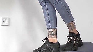 Under Beautiful Cleo's Big Platform Shoes