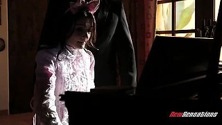 Adria Rae's Tiny Doll Ass Gets a Deep Throat Creampie From Stepdaddy
