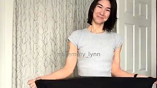 Emo teen on solo webcam masturbation