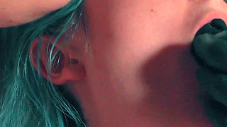 Dirty Sock Gag Hand Over Mouth - Stepmom Punishes Skinny Stepdaughter in the Kitchen