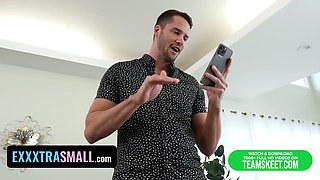 Small blonde in leprechaun costume Sweet Sophia takes fat knob in her little labia - exxxtra petite