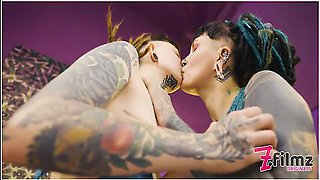 First Time Anal On Camera For Alternative Tattoo Teen - Toys, Goth, Lesbian, Punk, Alt