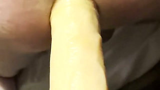 Wife pegged me with big dildo