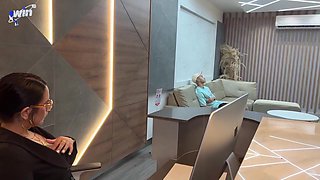 Mature secretary shares sensual office pleasure with big desire