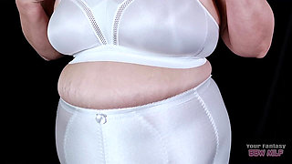 Retro Granny Panties and Bra - My Mature MILF Hairy Cunt and Big Saggy GILF Tits in Beautiful Big Underwear