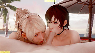 Final Fantasy XV FF15 - Beach Party Group Sex 2024 Full Color Grading WM (No Sound) By LazyProcrast Animation 3D Hentai