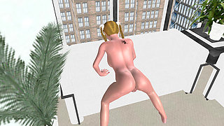 Office Cunnilingus Ecstasy: 3D Cartoon Beauty's Multi-orgasm Lick Fest
