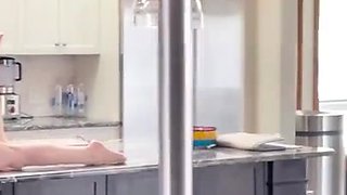 Horny blonde teen babe doll masturbates pussy and squirting
