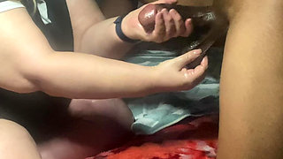 GILF Gives Black Cock Oil Massage.