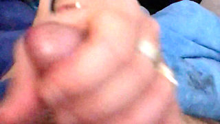 My Wife Gives Me a Gorgeous Night Handjob with a Copious Cum Blast