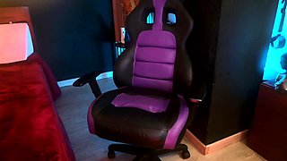 Blonde tight pussy babe solo toy fun in glamour masturbation