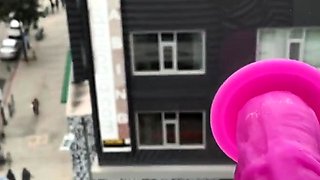 Blonde tight pussy babe solo toy fun in glamour masturbation