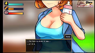 Anime, femdom university, toilets